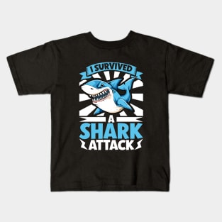 I survived a shark attack Kids T-Shirt